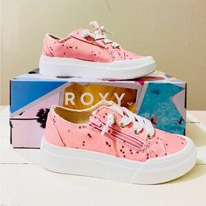 Roxy Pink Star Low-Top Sneakers